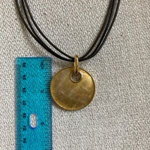 Lia Sophia Pendant on 3-part Cord Necklace